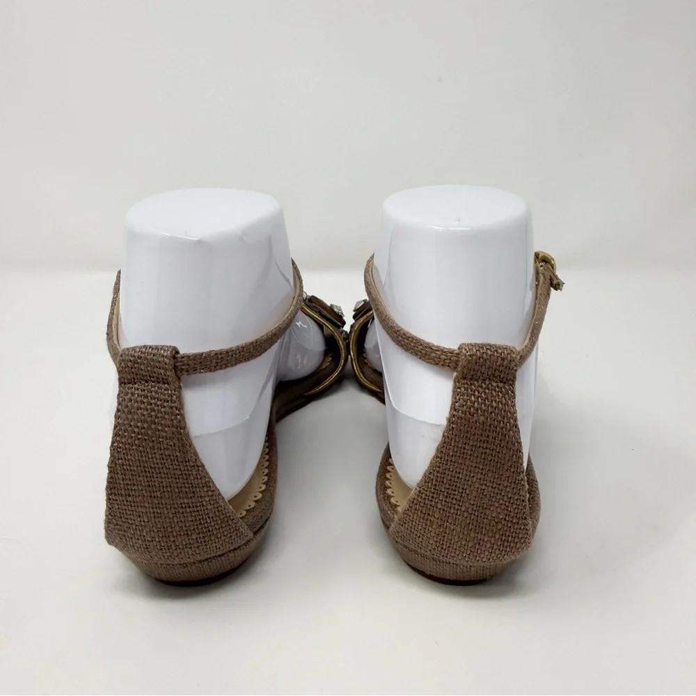 Oscar de la Renta Embellished T Strap Sandals Women EU 37 Made in Italy